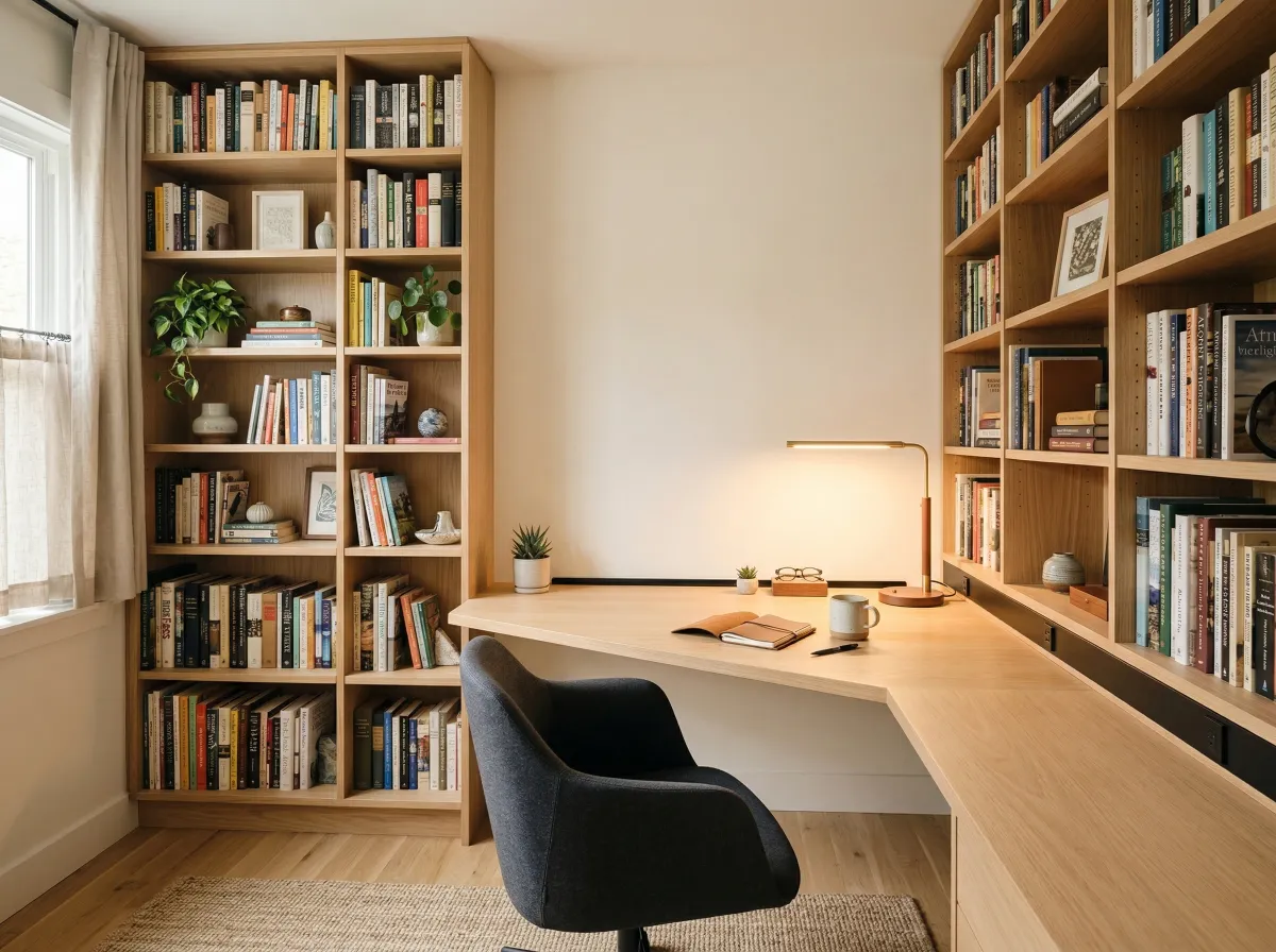 Radni sto sa policama po meri – home office